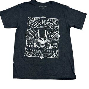 Bravado Guns N' Roses Paradise City Graphic Gray Short Sleeve T-Shirt Men'a SZ S